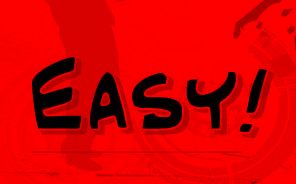 Logo - Easy! - schwarz-rot